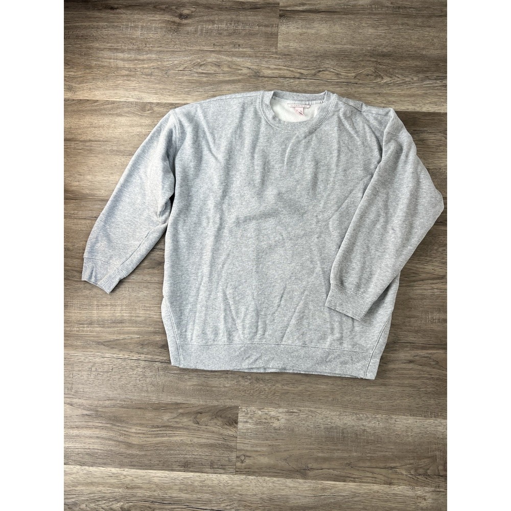 Victoria Secret Women's Grey Oversized Crew Sweater Size Large
